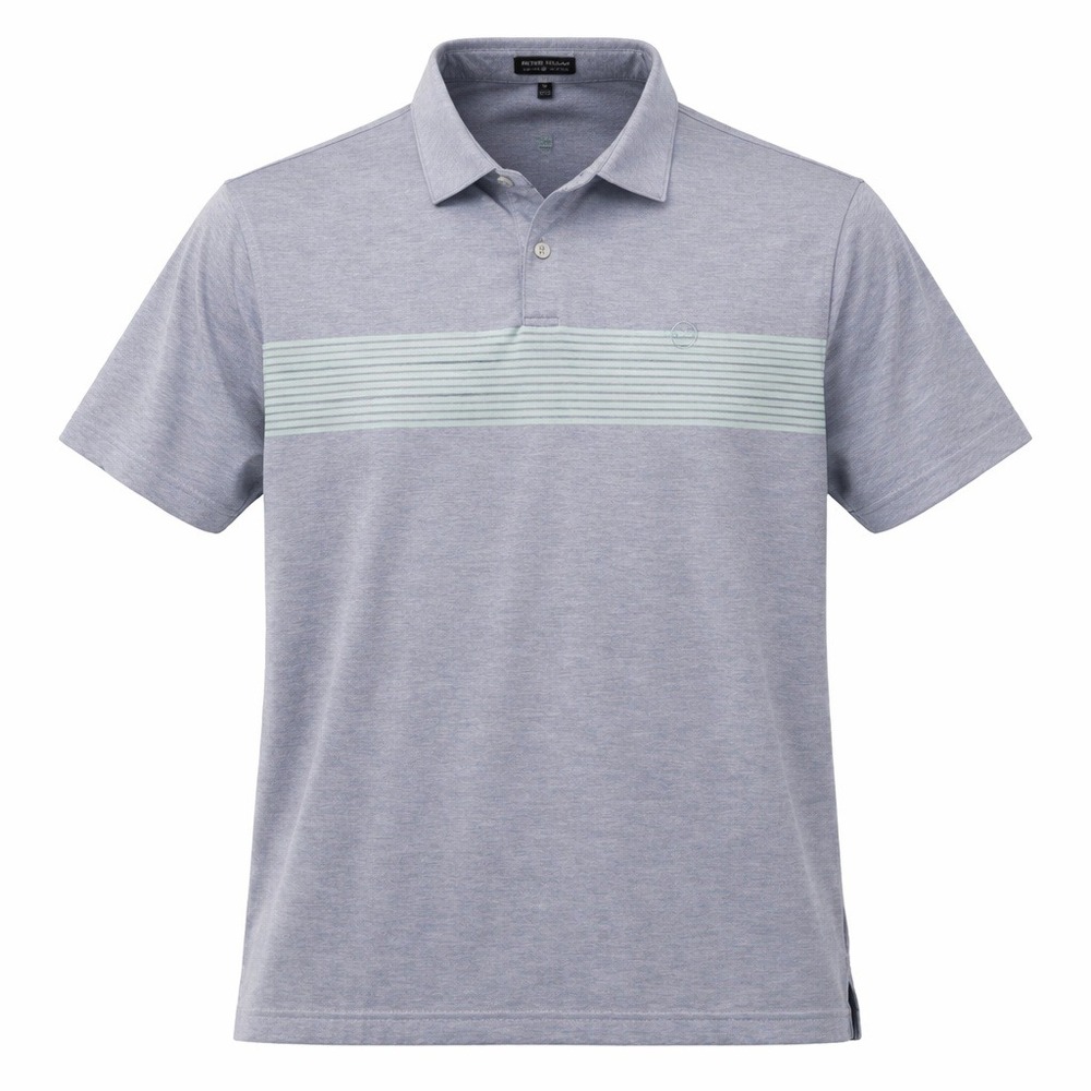 Peter Millar Crown Crafted Golf Performance Polo Shirt Men XL Thames Blue Stripe